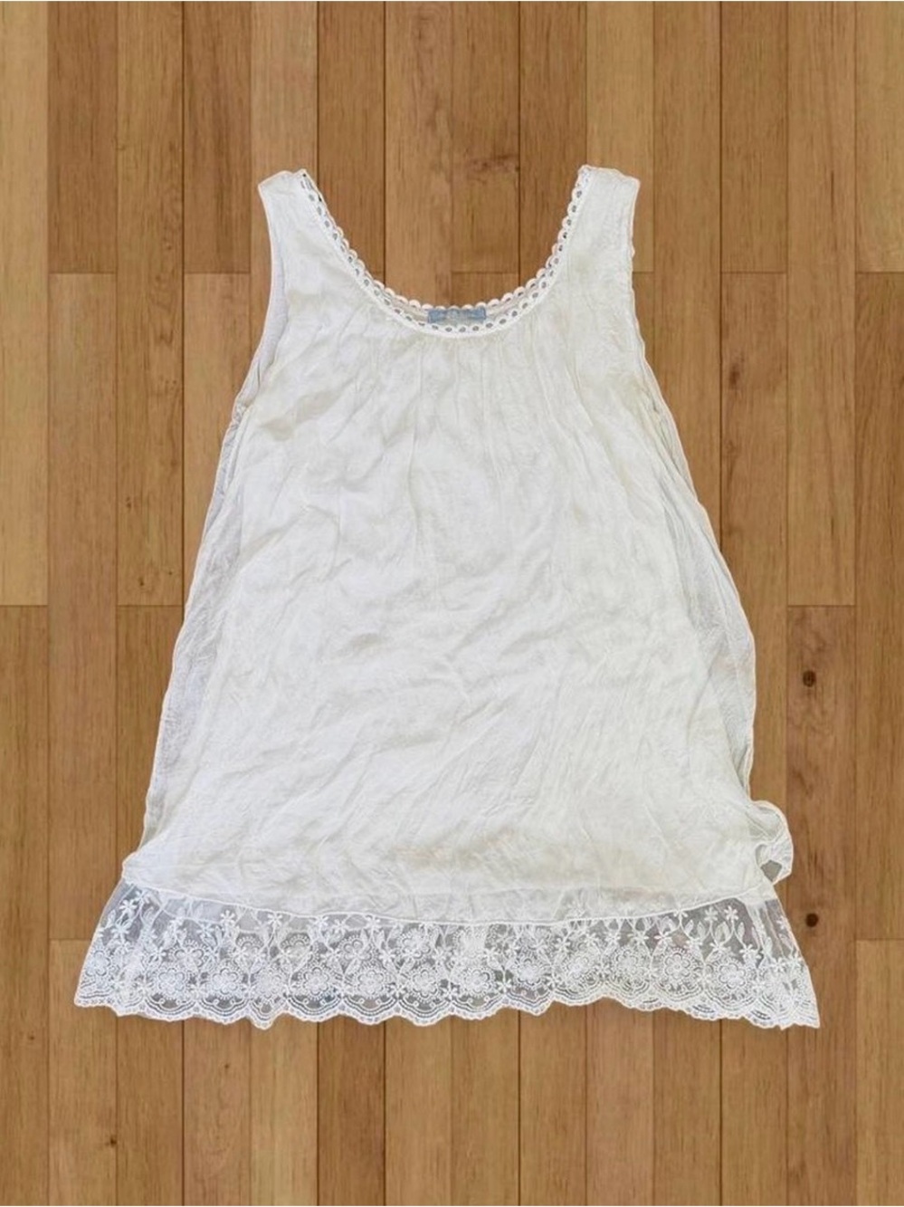 White Embroidered Dainty Boho Dream Mini  Dress with Lace Trim